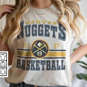 Denver Nuggets Retro Basketball Fan Graphic T-Shirt